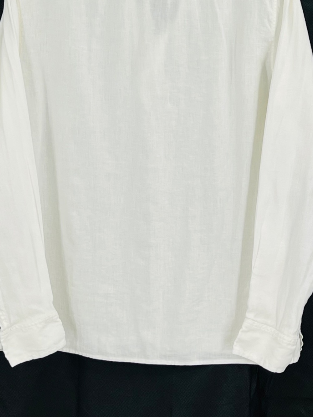 Banana Republic Classic 100% Linen V-neck Collared Shirt M White Preppy Tropical - Picture 7 of 12